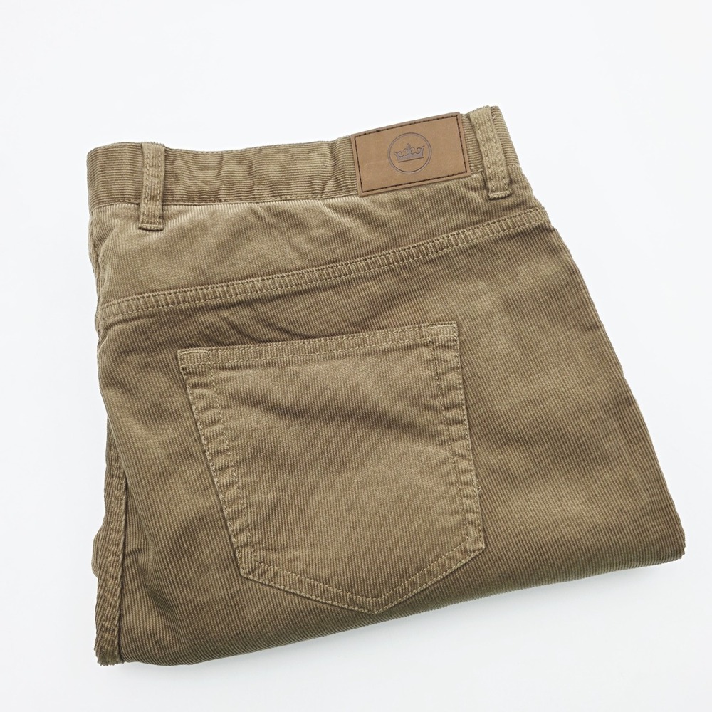 Peter Millar Superior Soft Corduroy Pants Mens 38x34 Brown 5-Pocket Stretch Golf
